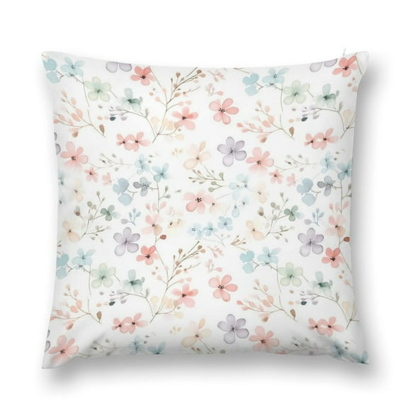 Floral Pillow Covers, Square Soft Decorative Throw Pillowcases Short Plush Cushion Case Suitable for Sofa Bedroom Living Room Office Car Home Decor 16 "×16 "