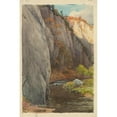 thumbnail image 2 of Ľudovít Čordák 11x14 Gold Ornate Wood Frame and Double Matted Museum Art Print Titled - Rocks Above the Brook (1920-1929), 2 of 4
