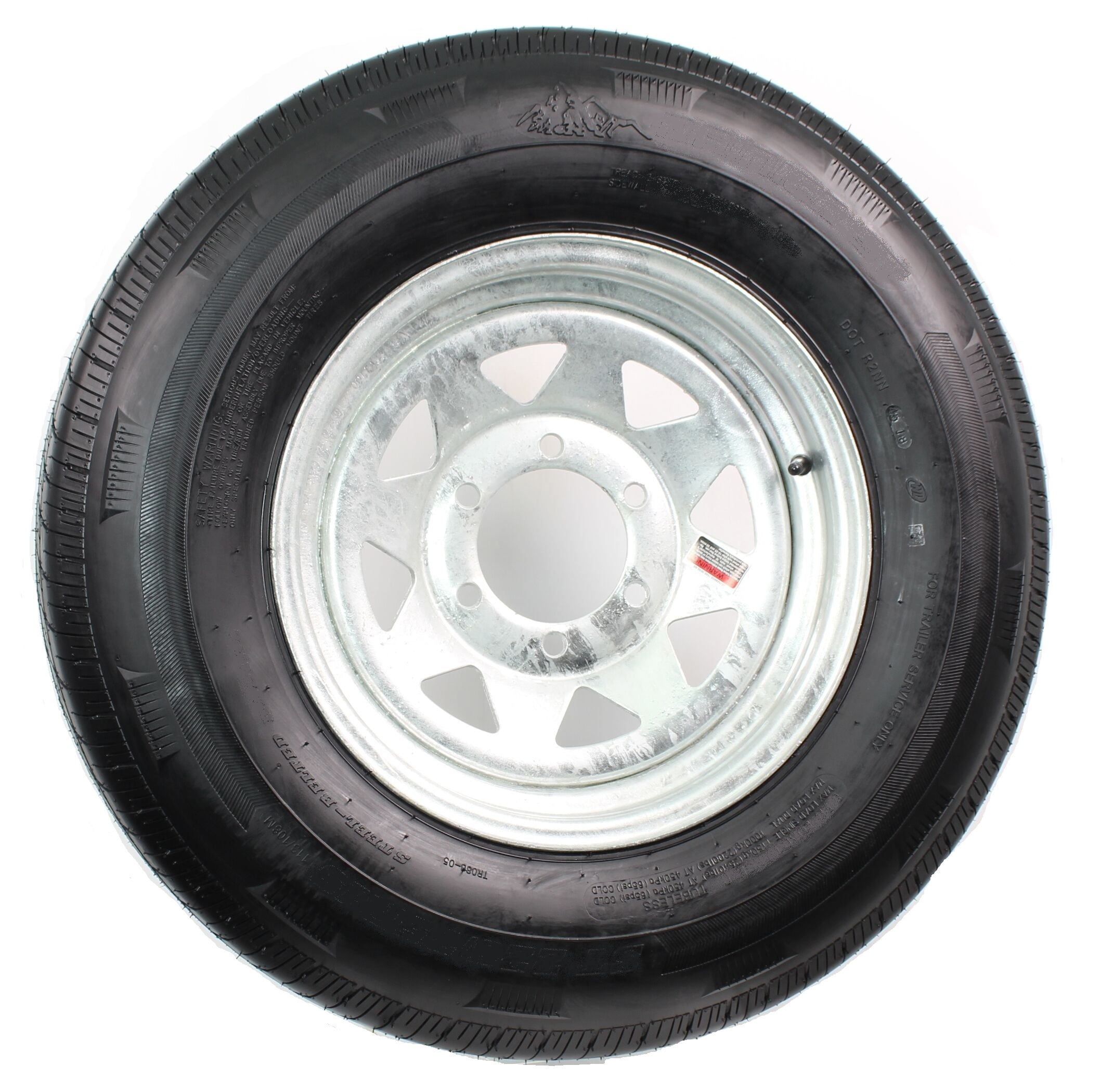 Trailer Tire On Rim ST225/75D15 H78-15 225/75-15 6 Lug Wheel Galvanized Spoke Sansujyuku sansujyuku.com