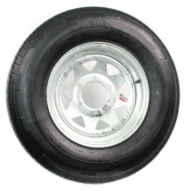 Trailer Tire Rim ST225/75D15 15 in. Load D 6 Lug Galvanized Spoke Wheel