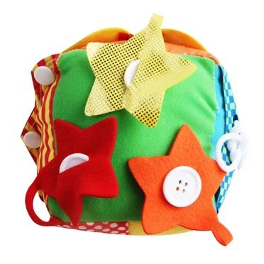 Soft Baby Learning Blocks – Interactive Fabric Activity Cube, Montessori Sensory Toy for Toddlers, Early Learning & Dressing Skills Development