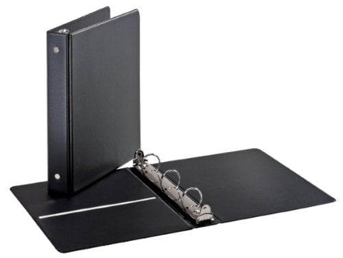 Cardinal 07201 Mini Round Ring Binder, 1 in., 8.5 x 5.5 in., Black, Pack Of 12