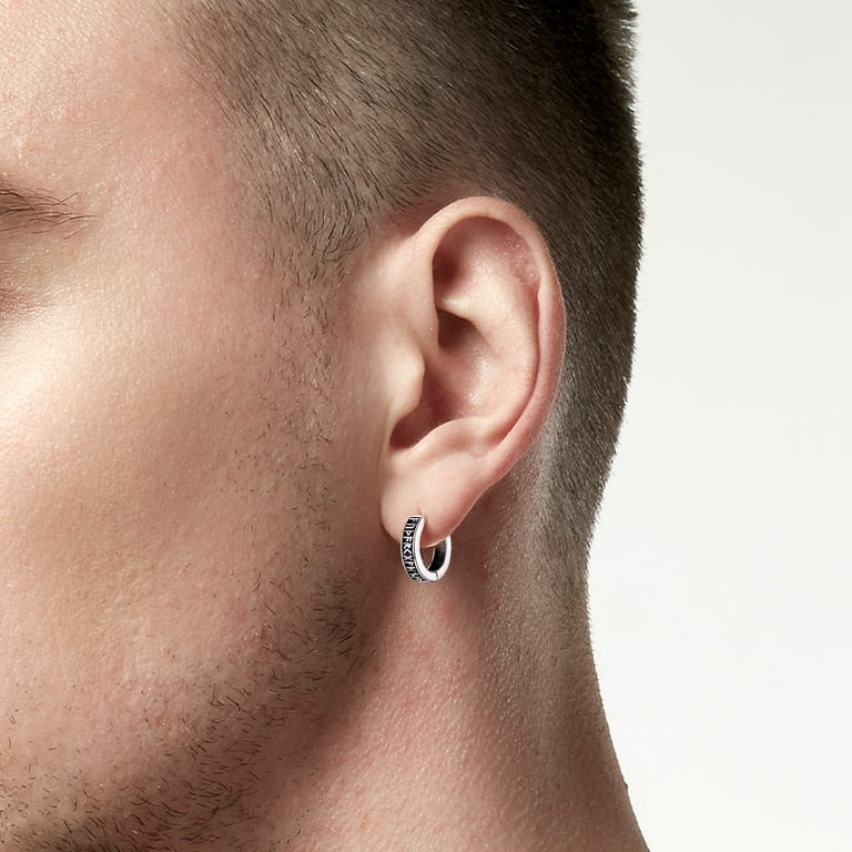 Earrings Men 15mm Silver Hoop Earrings Magnetic Earrings For Men