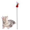 thumbnail image 2 of Cat Pom Pom Teaser Creative Interactive Cat Feather Wand Kitten Teaser Toy, 2 of 10