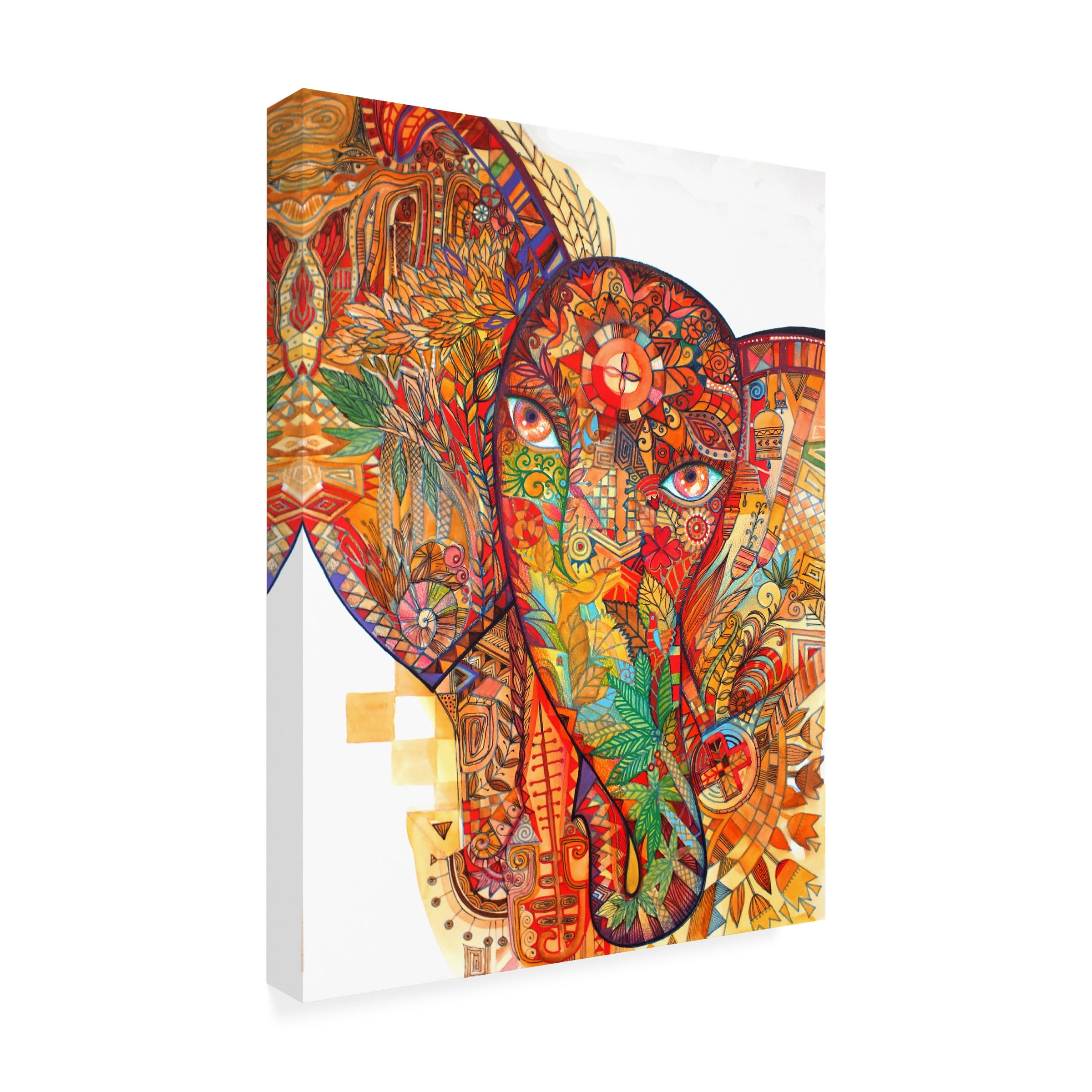 Oxana Ziaka 'Red India' Canvas Art