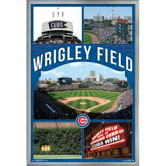 MLB Chicago Cubs - Wrigley Field 17 Wall Poster, 22.375" x 34", Framed