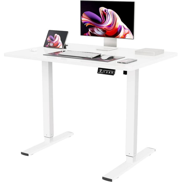 Height Adjustable Electric Standing Desk 40 inch Computer Table Home