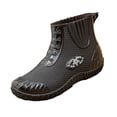 thumbnail image 2 of Caywon Women's Ankle Rain Boots Waterproof PVC Round Toe Slip On Short Booties Thick Sole Non Slip Garden Shoes Outdoor Wet Weather Casual Daily Botines Mujer, 2 of 9
