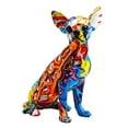 thumbnail image 3 of Colorful Dog Figurine Resin Craft Animal Dog Statue Sculpture , Chihuahua, 3 of 6