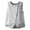 Light Ashy, variant on Women Sleeveless Strechy Jean Vest Top Button down Crew Neck Linen Casual Summer Western Waistcoat Navy S