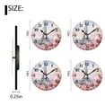 thumbnail image 2 of Non-Ticking Silent Wall Clocks with Quartz Movement,Battery Operated Analog Clock Modern Decor Clock for Home-Eiffel Tower Pink Rose Street style(10inch), 2 of 4