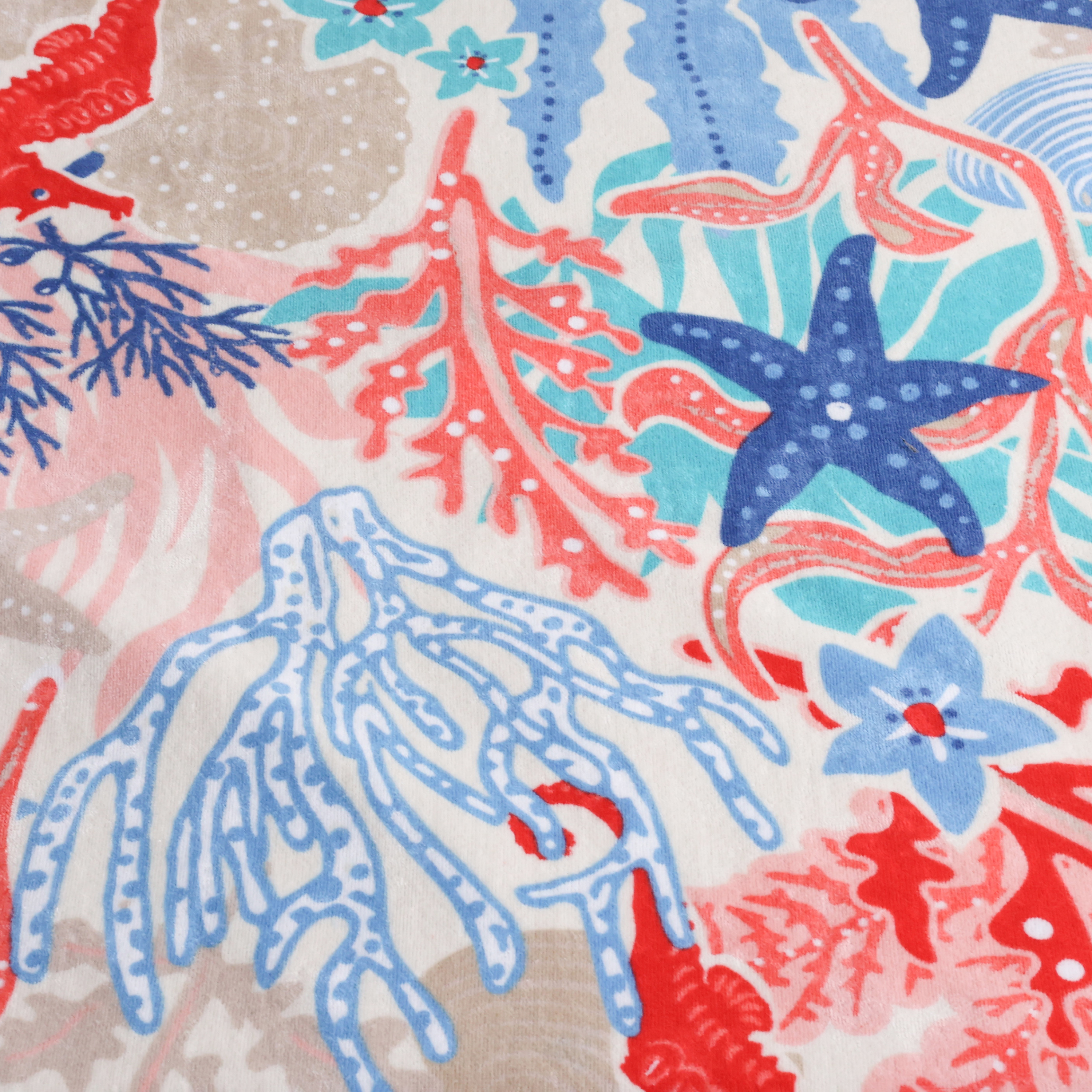 Mainstays Cotton Blend Beach Towel, 36 x 72 in, Coral Reef