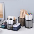 thumbnail image 2 of pitrice Iron Pen Holder Replacement Coated Unfading Anti-corrosive School Dorm Desktop Note Controller Pencil Container Blue, 2 of 9