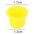 thumbnail image 2 of Miangastore 100pcs Ink Caps Disposable Plastic Ink Cups Permanent Eyelash Makeup Eyebrow Tattooing Pigment Container Size M (Yellow), 2 of 9