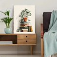 thumbnail image 5 of QISVANSET Botanical Books Stack Canvas Wall Art 15.75x11.81 Inches, 5 of 5