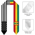 thumbnail image 2 of Grenada Mix United States Black American Flag Graduation Stole Shawl Sash Scraf Gift For Abroad Student International Study, 2 of 6