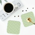 thumbnail image 3 of Bingfone Vintage Green Avocado Leather Drinks Coasters with Set of 6,Suitable for Home Kitchen,Coffee Cup Coasters Home Gift, 3 of 7