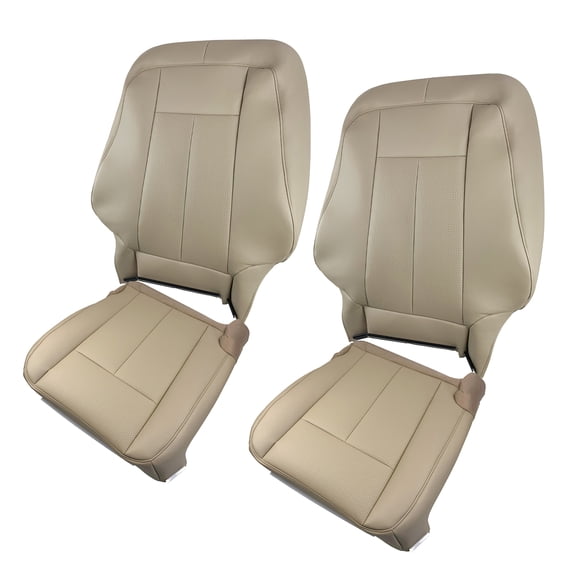 For 2007-2014 Ford Expedition Driver Passenger Perforated Leather Seat Cover Tan