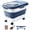 Blue, variant on 15-23 Lbs Dog Food Storage Container, Collapsible Dog Food Container with Airtight Lid, Wheels, Handle, Large Cat Food Storage Container with Scoop, Dog Bowl for Dog Cat