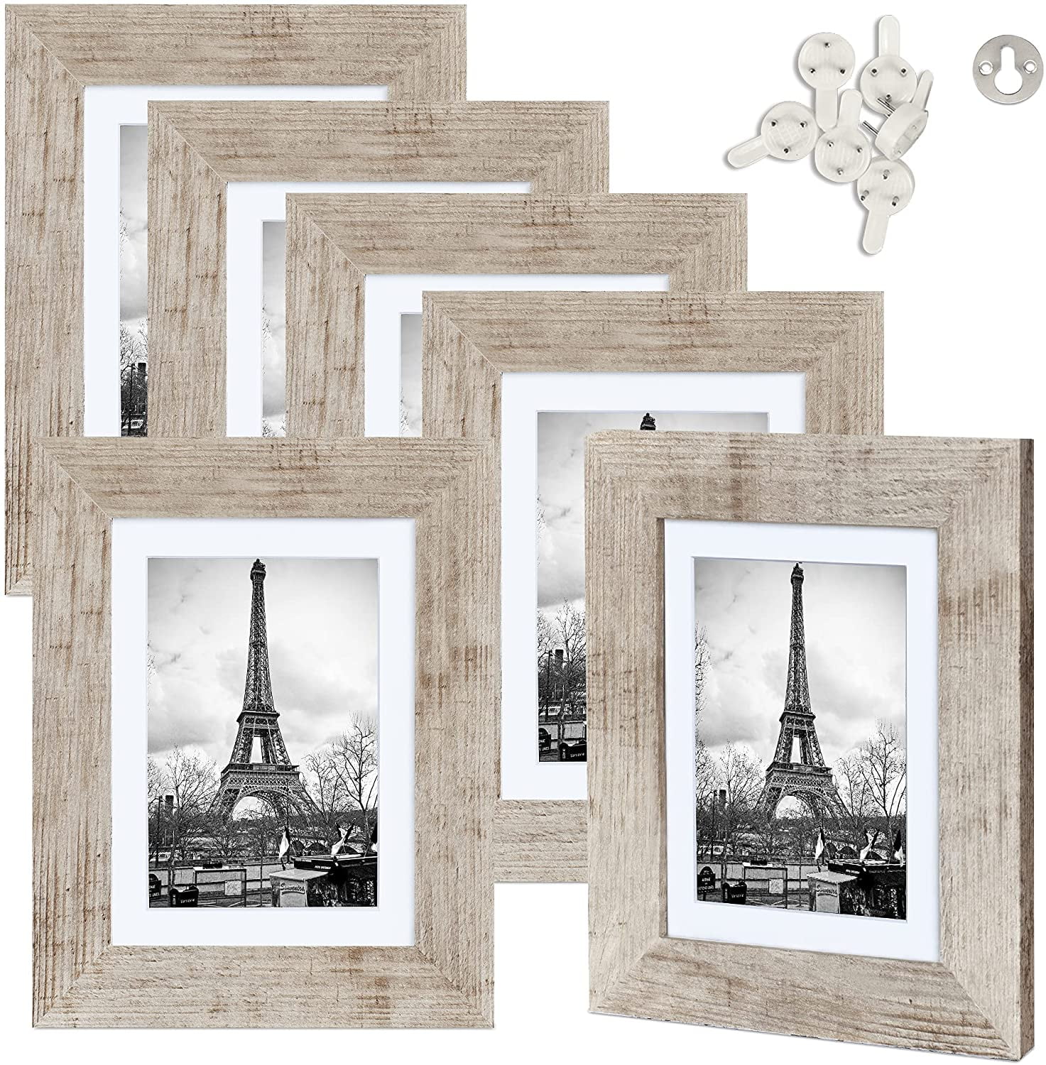 6Packs 5x7 Picture Frames Rustic Fits 5 by 7 Glass Shabby Chic Wall Tabletop Photo Dispay 6Packs 5x7 Picture Frames Rustic Fits 5 by 7 Glass Shabby Chic Wall Tabletop Photo Dispay