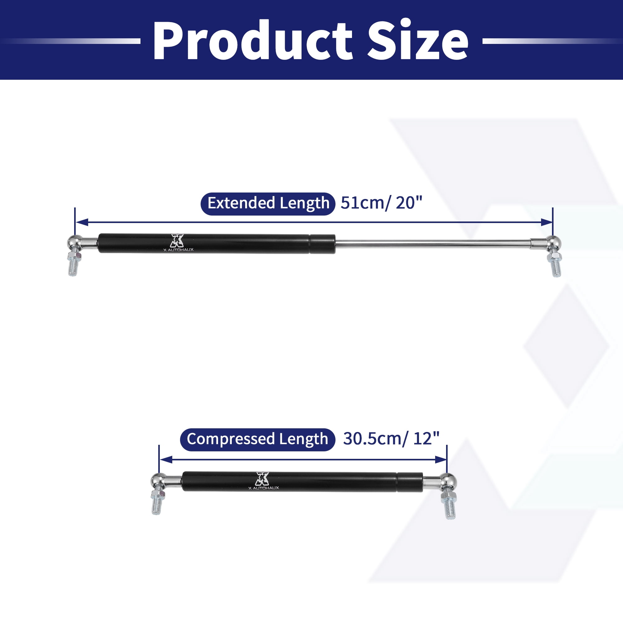 Unique Bargains 2 Pcs 20inch Lift Supports Struts Gas Spring with Wrench for RV Car 100lb