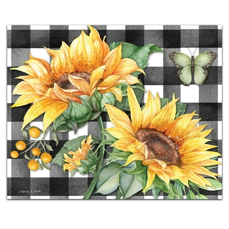 

CounterArt Sunflower Fields Decorative 3mm Heat Tolerant Tempered Glass Cutting Board 10 x 8