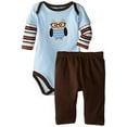 thumbnail image 2 of Hudson Baby Infant Boy Cotton Bodysuit and Pant Set, Owl, 6-9 Months, 2 of 3