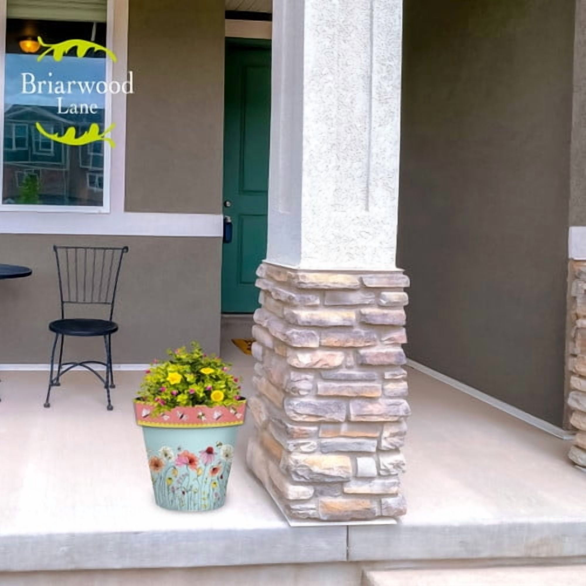 Briarwood Lane Spring Planter 11.75" x 11" x 11" Wildflowers Medium For Spring Planter