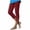 Wine, variant on HomeDM Leggings for Women Lace Trim Bottom High Waisted Wine Workout Athletic Running Yoga Capri Pants Size L