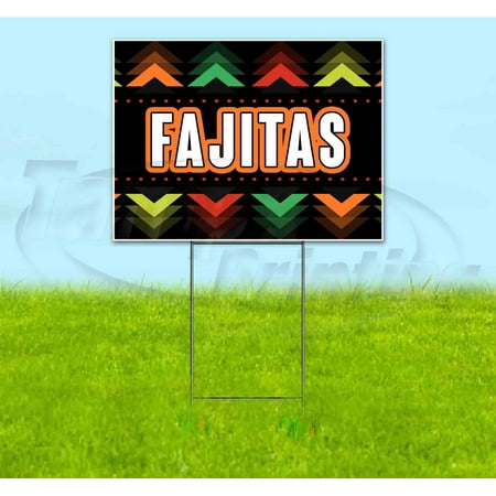 Fiesta Fajitas (18" x 24") Yard Sign, Includes Metal Step Stake
