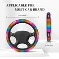 thumbnail image 3 of Vsdgher Neon Cassette Tape Pattern Elastic Car Steering Wheel Cover,Car Wheel Cover Protector Car Accessory for Steering Wheel with a Diameter of 14.5"-15", 3 of 6
