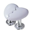 thumbnail image 3 of AMLESO Broken Heart Shaped Toilet Press Button Toilet Flush Button Aid for Bathroom White, 3 of 8