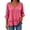 571#Hot Pink, variant on 2025 Cotton Linen Tops for Women Casual Boho Short Sleeve V Neck Shirts Blouses Ruffled Hem Tunic Wine 2XL