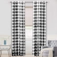 thumbnail image 1 of Cortinas DriftAway Buffalo Plaid, color negro y blanco, 132 x 304 cm, 1 of 9