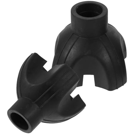 Gongc 4 Prong Cane Tips Trekking Pole Tips 2pcs Rubber Walking Stick Hiking Pole Tips