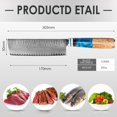 thumbnail image 2 of UniqueFire Nakiri Chef Knife 7 Inch Professional Cooking Knife \u2013 Damascus Steel Razor Sharp Kitchen Chef's Knives with Ergonomic Blue Resinwood Handle Cooking Knife with Gift Box, 2 of 8