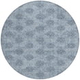 thumbnail image 3 of HomeRoots 622990 8 ft. Blue & Ivory Damask Washable Transitional Indoor & Outdoor Round Area Rug, 3 of 9