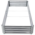 thumbnail image 5 of Holaki Galvanized Planter Bed,Galvanized Raised Garden Bed Kit, Galvanized Planter Raised Garden Boxes Outdoor, Square Large Metal Raised Garden Beds for Vegetables, 8*4*1ft, 5 of 8