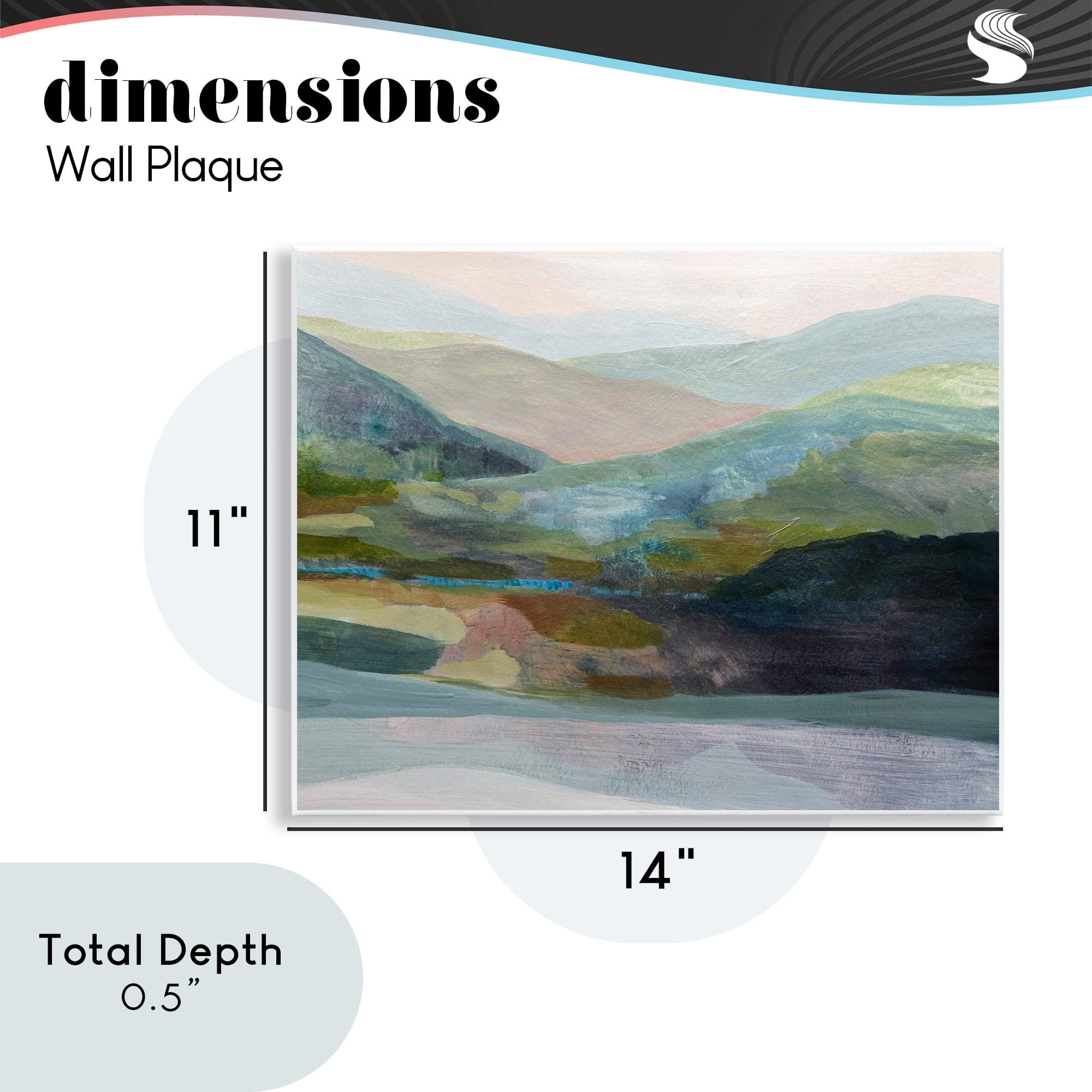 Stupell Industries Misty Morning Mountain Gradient Wall Plaque Art, design by Farren Lee
