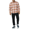 thumbnail image 3 of DOPI Men Long Sleeved Flannel Shirt Striped Shirt Men's Plaid Coat Autumn And Winter Daily Coat (available In Large And High Sizes), 3 of 6