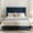 Blue, variant on King Bed Frame Upholstered Bed with Tall Headboard, Chenille Platform Bed King Size, No Box Spring Needed, Easy Assembly, Ivory