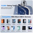 thumbnail image 6 of Type C Headphones Wired, FiveBox USB C in-Ear Wired Earbuds Type C Earphones with Microphone & Remote Control, Bass Stereo Noise Cancelling Headphone Compatible for iPhone, Samsung, Pixel, Black, 6 of 6