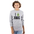 thumbnail image 2 of I Love Xmas Heart Christmas Tree Plus Size Long Sleeve Graphic Tee Shirt Brisco Brands 2X, 2 of 3