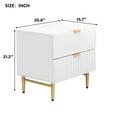 thumbnail image 4 of Smuxee Modern Adult Wood Nightstand with USB Port and 2 Drawer for Bedroom,White Finish, 4 of 7