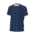 thumbnail image 6 of Wukai Nautical Themed Simple Anchors Print Men's Short-Sleeved Mesh T-Shirt,Quick-Dry Short Sleeve Workout T-Shirt-6X-Large, 6 of 8