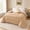 Khaki, variant on Ultra Soft Reversible Plush Comforter, Fluffy Warm Bedding Comforter for All‑Season Cozy Sleep Silver Grayy King Size