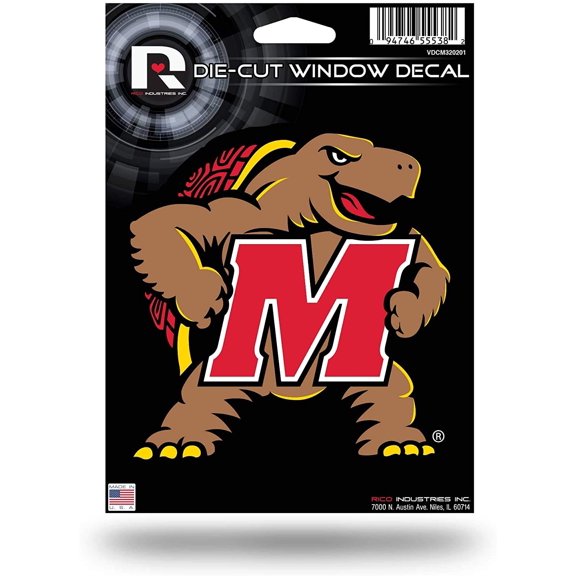 University of Maryland Terrapins 5 Inch Die Cut Flat Vinyl Decal Sticker Mascot Logo Adhesive Backing