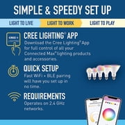 Cree Connected Max Smart In-Wall 5-Button Scene Controller For Connected Max Smart Bulbs, Compatible with Any Connected Max Smart Bulb, Bluetooth + WiFi, White, 1 Controller