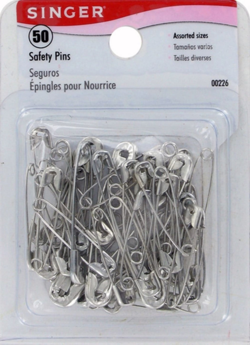 New 125 pcs Safety Pins Assorted Set Sizes 0-4 Silver                 E13-1 