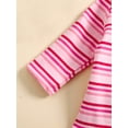 thumbnail image 6 of WIBACKER Newborn Baby Girls Boys Clothes Outfit Stripe Long Sleeve Ribbed Knit Romper Pants Set Fall Winter, 6 of 9